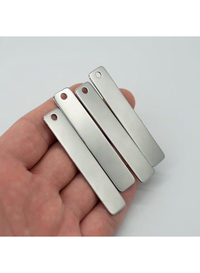StayMax Metal Engraving Blanks Stamping Blanks Stainless Steel Rectangle Blank Tags 2.5x0.5Inch 25 PCS - Image 4