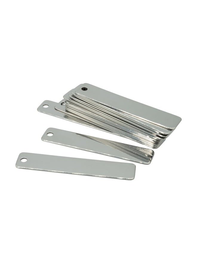 StayMax Metal Engraving Blanks Stamping Blanks Stainless Steel Rectangle Blank Tags 2.5x0.5Inch 25 PCS - Image 3