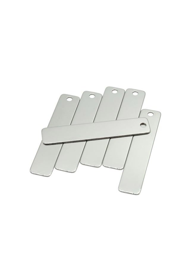 StayMax Metal Engraving Blanks Stamping Blanks Stainless Steel Rectangle Blank Tags 2.5x0.5Inch 25 PCS - Image 1
