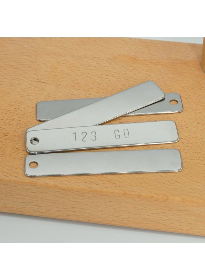 StayMax Metal Engraving Blanks Stamping Blanks Stainless Steel Rectangle Blank Tags 2.5x0.5Inch 25 PCS - Image 5