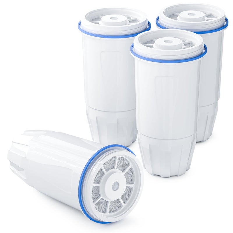 BOGDA 4 Pack Water Filter Replacement Zero 5Stage Compatible with Zero Pitcher and Dispenser Fit for Zero Filter Water Replacement Filters and ZR001 ZR017 ZR004