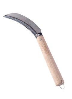 Grass Sickle 6.5 Inch |Gardening Tools, Remover, Hand Cutter Steel Blade and Wood Handle for Cutting Grass, Soil loosening, harvesting, Digging