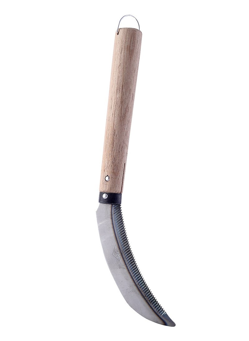 LAWAZIM - Grass Sickle 6.5 Inch |Gardening Tools, Remover, Hand Cutter Steel Blade and Wood Handle for Cutting Grass, Soil loosening, harvesting, Digging - Image 1