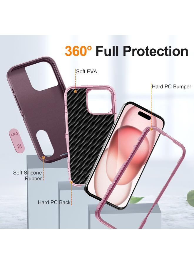 S-TOP Case For iPhone 16 Pro Rugged PC + Silicone Phone Case with Holder - Image 4