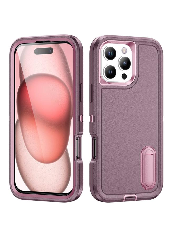 S-TOP Case For iPhone 16 Pro Rugged PC + Silicone Phone Case with Holder - Image 1