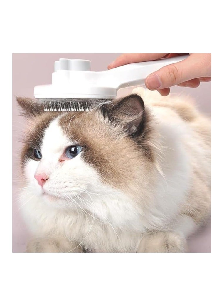 Pet Grooming Brush for Cats and Dogs,Self-Cleaning Sliker Brush for Removes Mats, Tangles, and Loose Hair, Shedding Brush for Short or Long Haired Cats/Dogs - Image 3