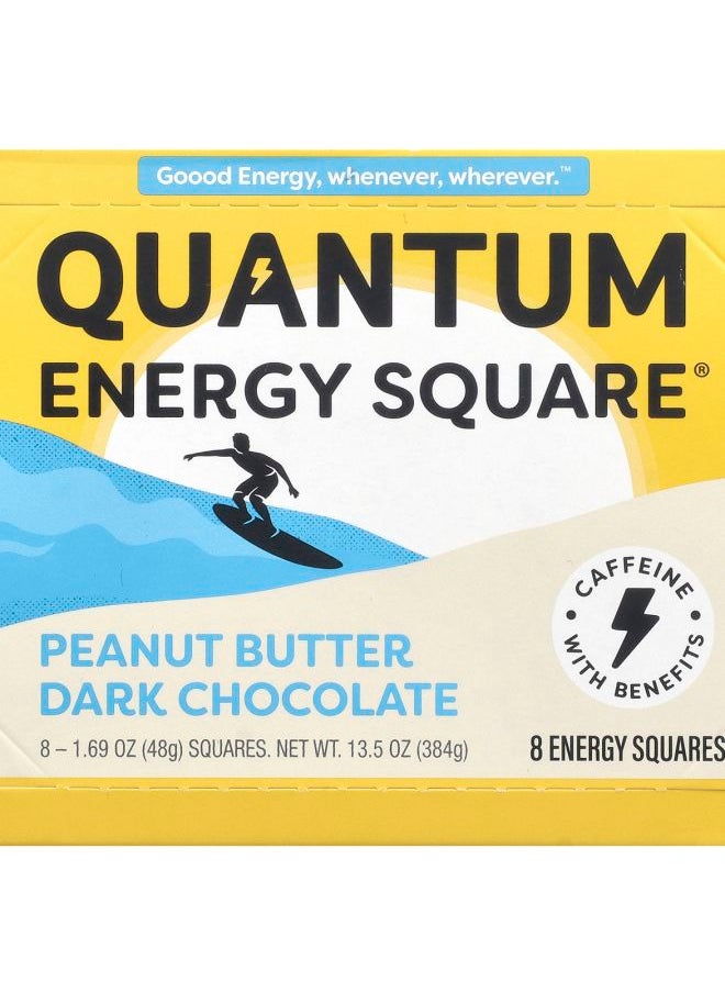 Quantum Health Peanut Butter Dark Chocolate 8 Squares 1.69 oz (48 g) Each 