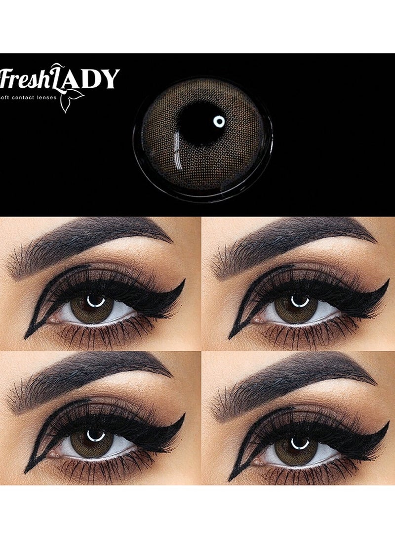 FRESH LADY Soft Contact Eye Lenses Light Gray-Malaktie - 1 Year Disposable - Image 2