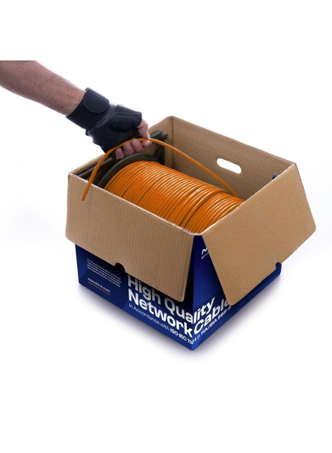 NEXUS CAT6A, 23AWG, 10Gbps Transfer Rate, 500Mhz Frequency, Full Bare Copper Conductor , Weather Proof JVC Jacket, 305m Cable Length, Orange - Image 5