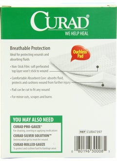 CURAD Non-Stick Pads, 3 Inches X 4 Inches 10 Count  - Image 2