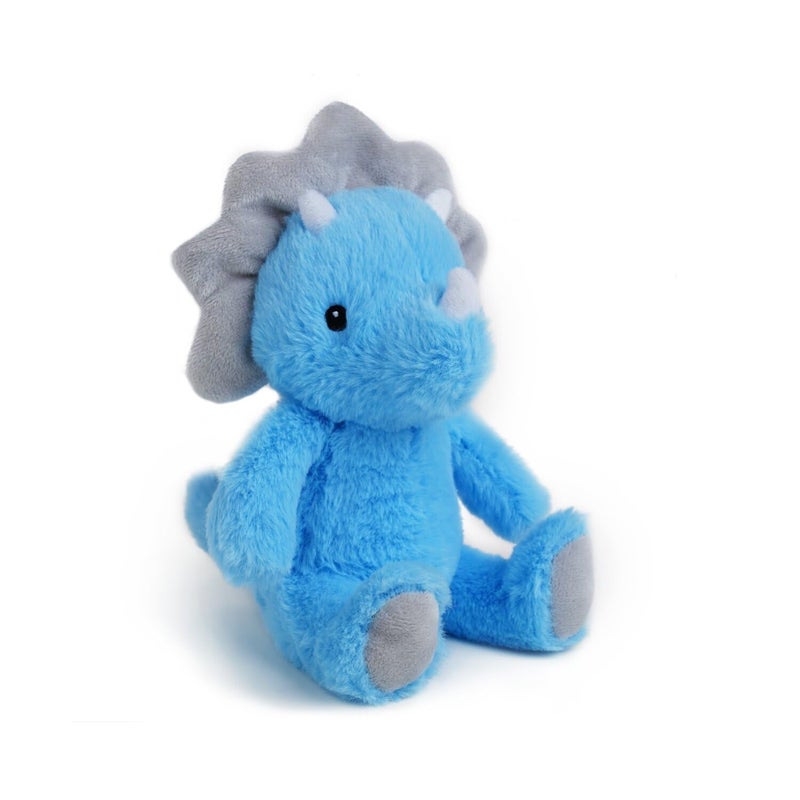 VANLINNY Blue Dinosaur Stuffed Animals, Valentines Day Gifts for Kids, 9" Soft Dinosaur Plush Toys for Boys, Cute Triceratops Figure, Birthday Xmas Gifts for Boys Toddlers and Girls 3 4 5 6 7 8 - Image 1
