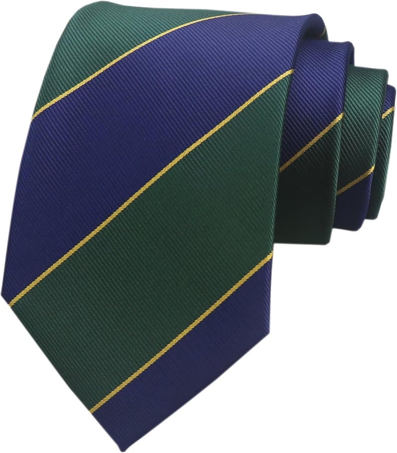 Secdtie Men's Classic Stripe Jacquard Woven Silk Tie Formal Party Suit Necktie - Image 1