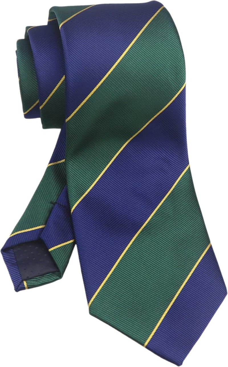 Secdtie Men's Classic Stripe Jacquard Woven Silk Tie Formal Party Suit Necktie - Image 3