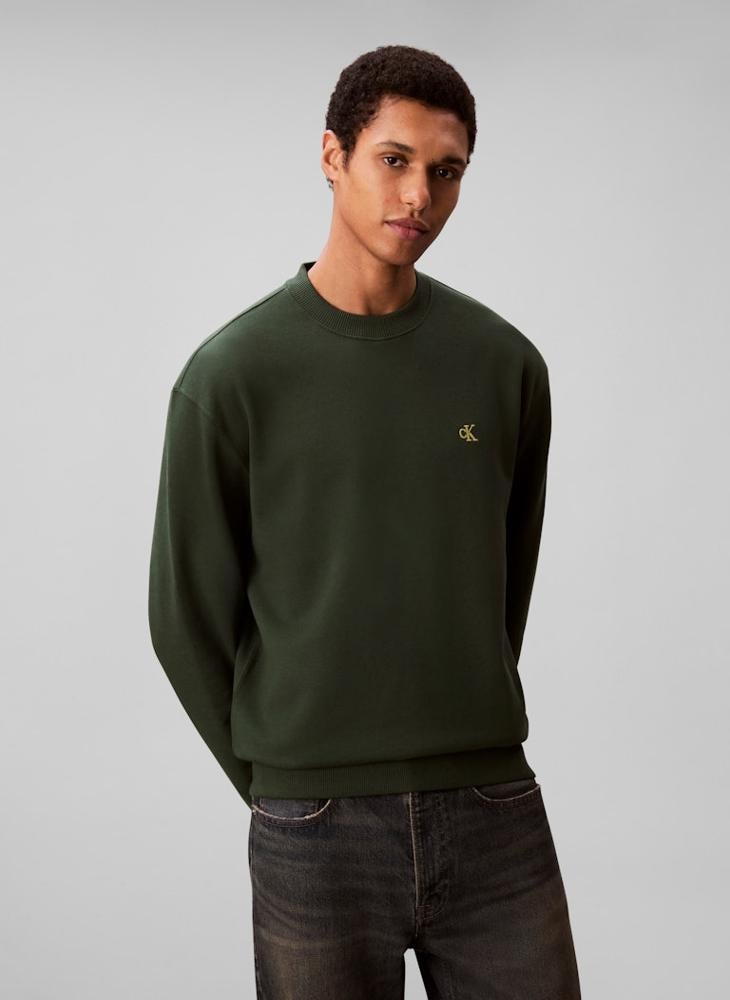 كالفن كلاين جينز سترة قطنية مريحة بشعار - Image 1