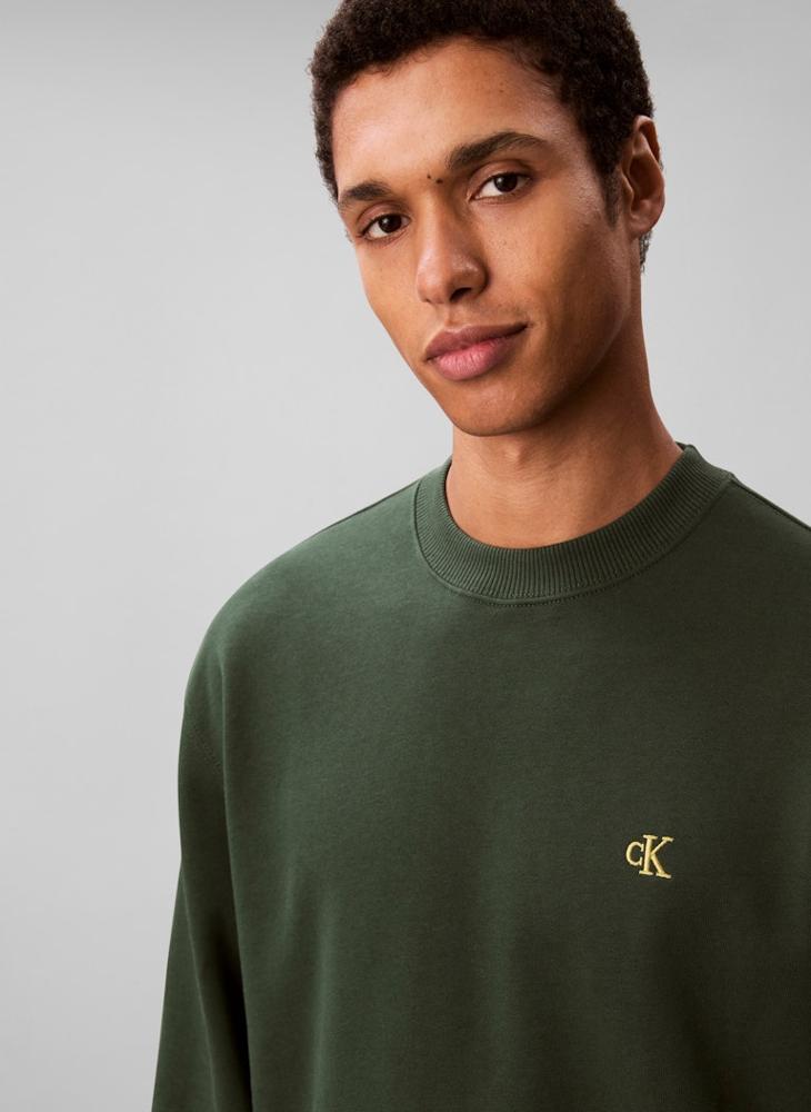 كالفن كلاين جينز سترة قطنية مريحة بشعار - Image 4