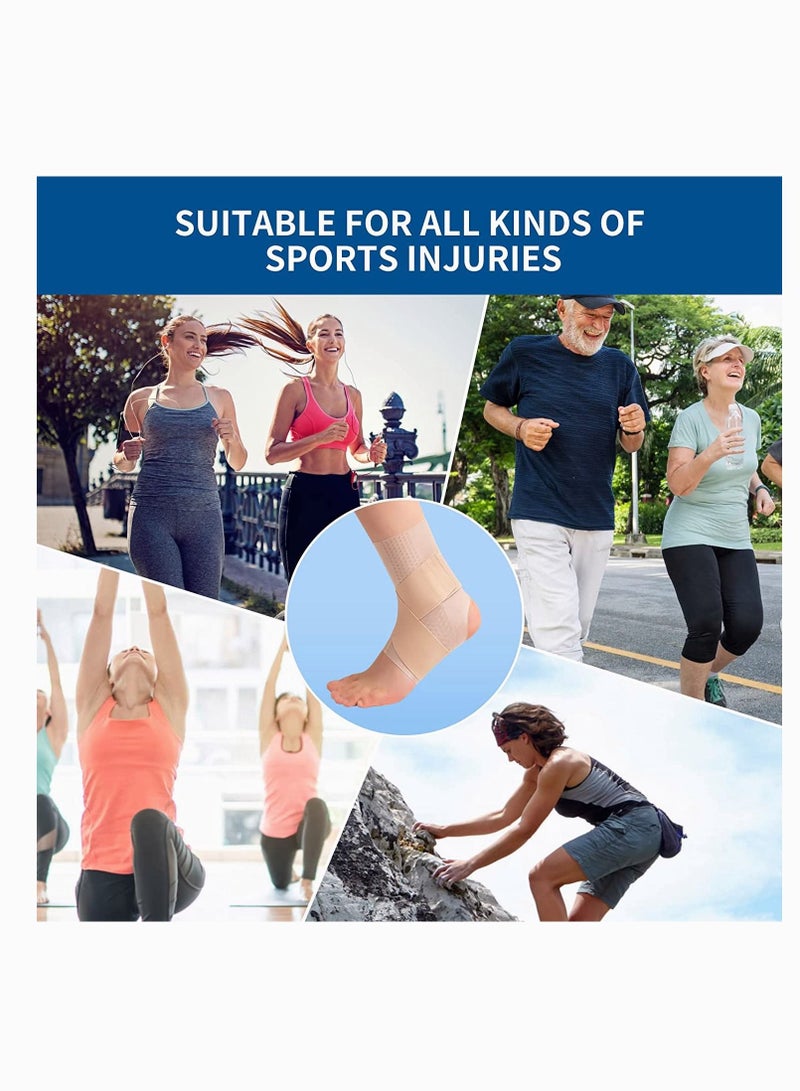 Ankle Braces, Ultra Thin Breathable Adjustable Nonslip Compression Ankle Braces for Plantar Fasciitis Stabilizing Ligaments, Sports Injury Recovery Straps for Ankle Sprain Rehabilitation