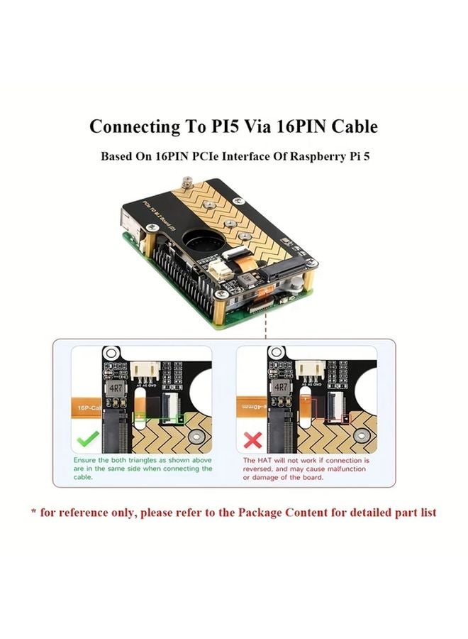 1pc PCIe to M2 Adapter Board for Raspberry Pi 5 NVMe SSD Support High Speed Reading Writing - Image 4