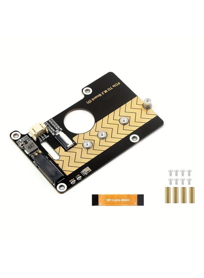 1pc PCIe to M2 Adapter Board for Raspberry Pi 5 NVMe SSD Support High Speed Reading Writing - Image 1