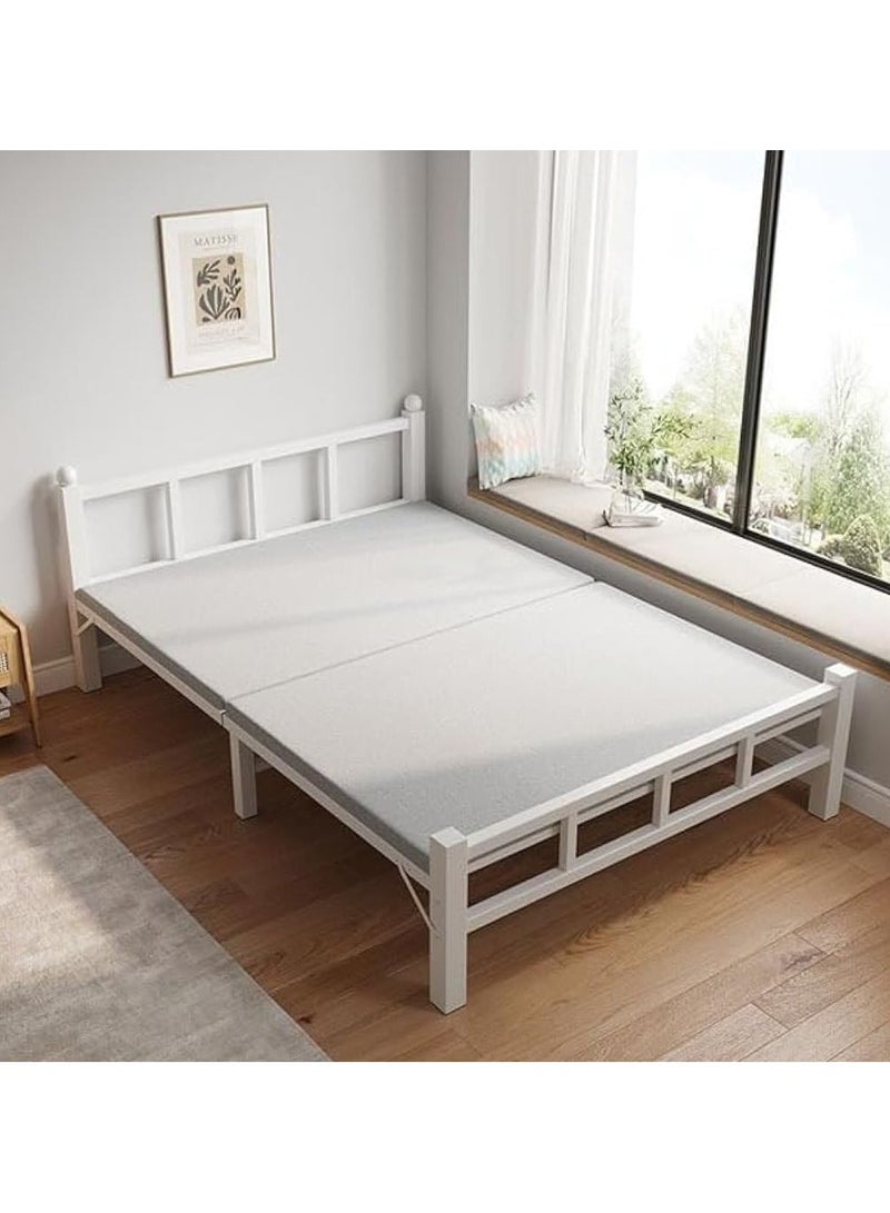 DubaiGallery Folding bed single bed home office lunch break bed simple bed wooden board bed portable bed folding bed iron bed - Image 1
