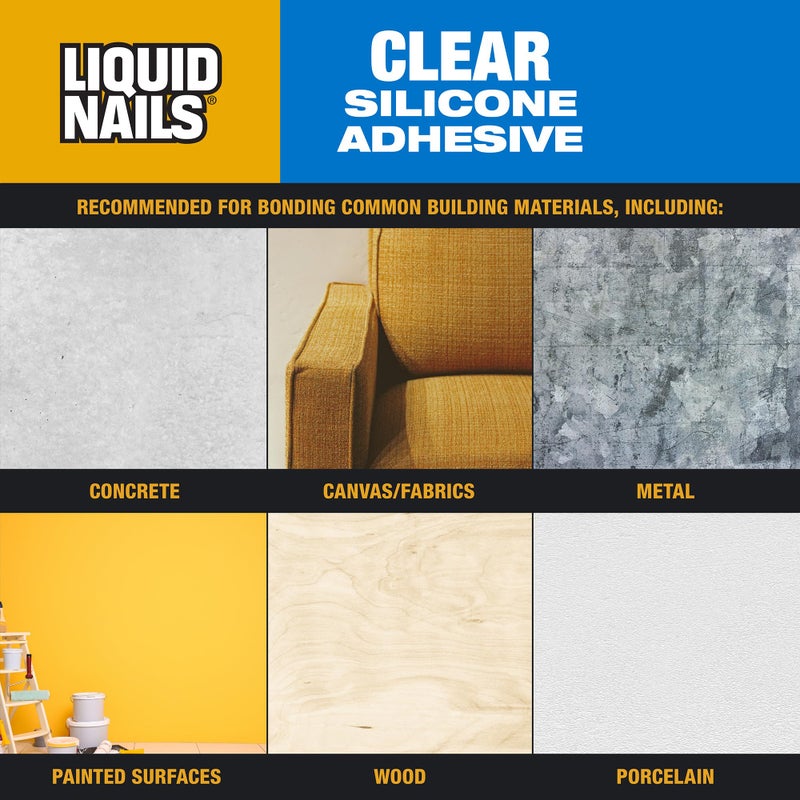 Liquid Nails Clear Small Projects Silicone Adhesive, 2.5 oz - Image 5