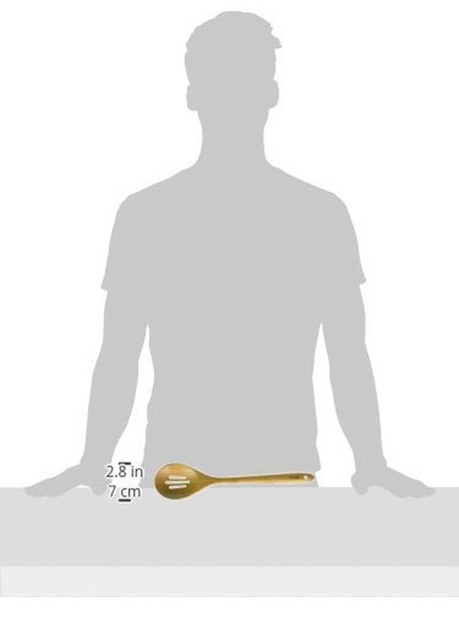 نور برو ملعقة نوربرو المصنوعة من الخيزران ذات الفتحات مقاس 12 بوصة، كما هو موضح في الصورة. - Image 3