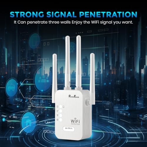 PunnkFunnk WiFi Repeater 300Mbps | 2.4GHz Wireless Extender for Home | Up to 10 Devices, 10m Coverage | Dual LAN Ports, Router & AP Mode, 4 Antenna - Image 2