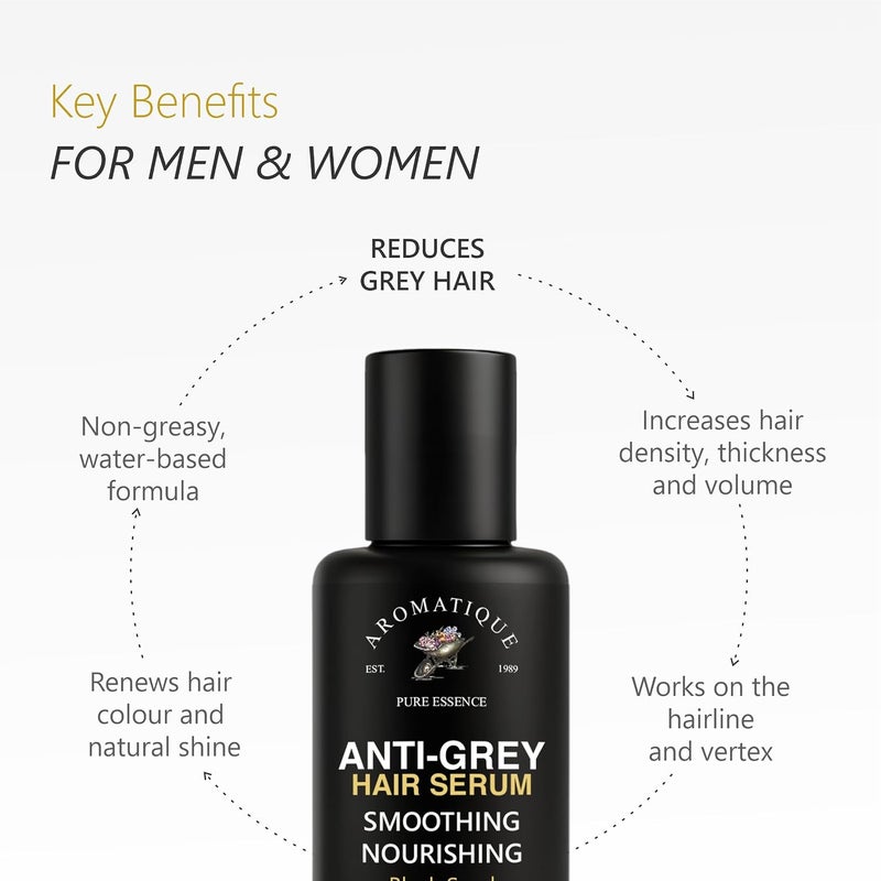 AROMATIQUE Anti Grey Hair Serum Spray – 100ml | Helps Maintain Natural Hair Color | Lightweight, Non-Greasy Formula | With Botanical Extracts | Suitable for Men & Women - Image 5