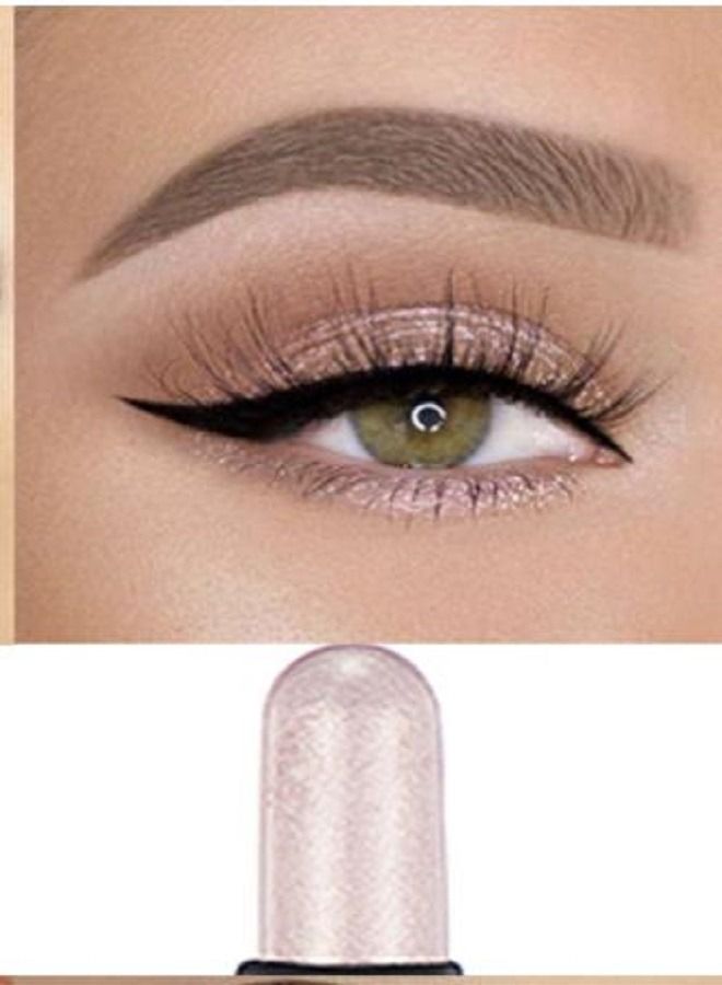 Generic Eye Shadow Stick Double Head Metal Flash High Gloss Soft Pigment Shiny Waterproof Durable Eye Shadow Pen For Women 1 Piece  - Image 2