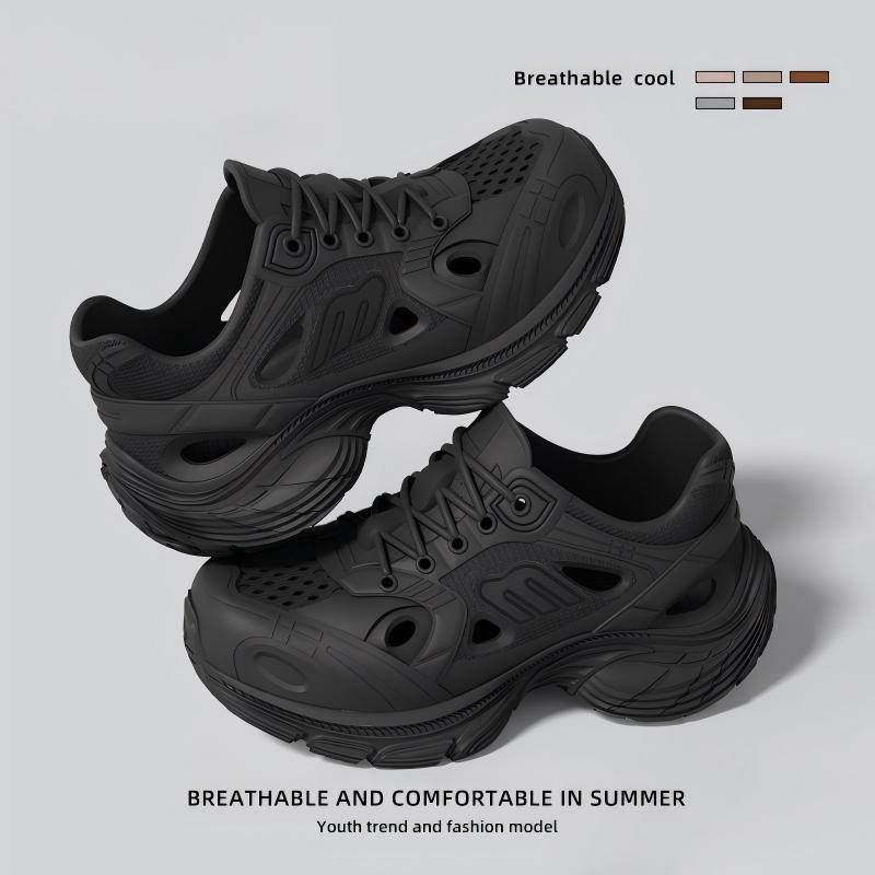 New Style Hole Shoes Boys Summer Outfit Traceway Shoes Non-Slip Deodorant Beach Baotou Slippers Men's Coconut Shoes