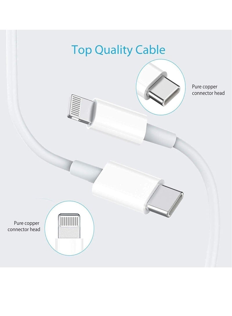 MUNTAQI iPhone Fast Charger Cable【Apple MFi Certified】20W PD USB C Wall Charger Type C Power Adapter Lightning Cable Fasting Charging Plug Compatible with iPhone 12/12 Pro/11/XS/Max/XR/X/8 Plus/SE Pad - Image 5