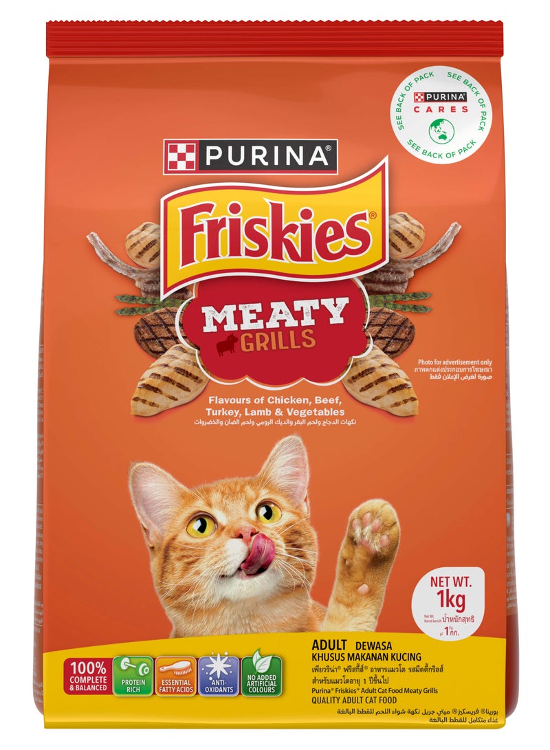 Friskies Meaty Grills Dry Cat Food 1 Kg - Image 1