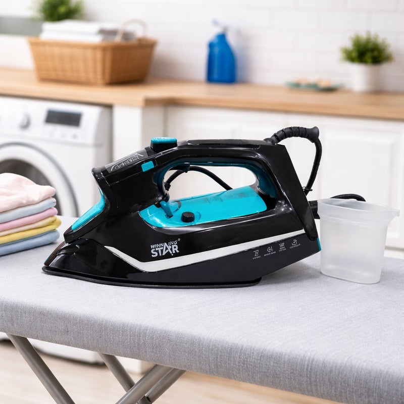 Winning Star Steam Iron 2500W ST-6153 ,Ceramic Soleplate with LED Display & Smart Temperature Control - A1-583 - Image 3