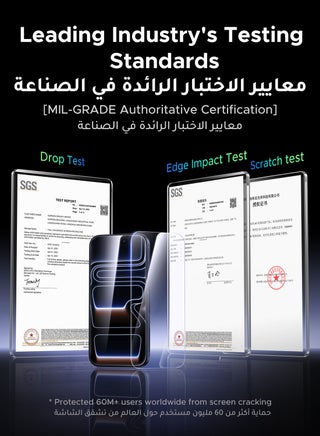 2-Pack for iPhone 17 Pro Max Screen Protector, 9H Hardness, Military-grade Shockproof, Ultra HD Clear Tempered-Glass with Easy Installation Tool, Anti-Fingerprint, Scratch Resistant, Case Friendly - Clear - view 2