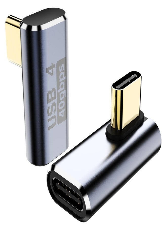 BERLAT 90 Degree USB C Adapter, Right Angle USB C 240W Male to Female Adapter Extender for Steam Deck, ROG Ally, MacBook, Tablet, Phone and More - 2Pack - Image 1