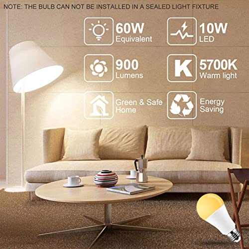 SUNNEST LED Color Changing Light Bulb, 820LM Dimmable E26 10W RGBW, Mood Light Bulb with Timing Remote, 120 Colors Screw Base Lights for Home Decor, Bedroom, Stage, Party - Image 5