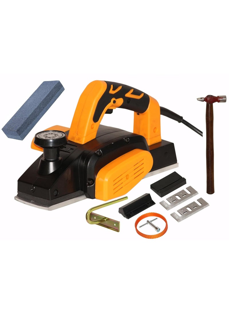 Digital Craft Digital Craft Wood Planer 800W Machine of Carpentry HighPower MultiFunction Electric Planer Professional Woodworking Machine Electric Wood Planer Machine 82mmHammer 200 gmSharpening Stone 
