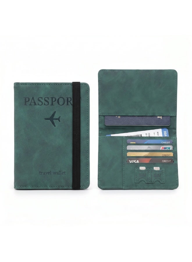 Premium Travel Wallet & Passport Holder with Elastic Band | Water-Resistant Organizer with 4 Card Slots & 2 SIM Pockets - Image 4