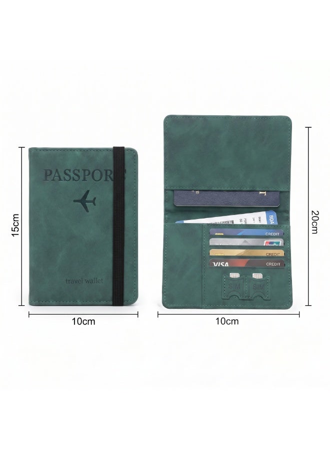 Premium Travel Wallet & Passport Holder with Elastic Band | Water-Resistant Organizer with 4 Card Slots & 2 SIM Pockets - Image 3
