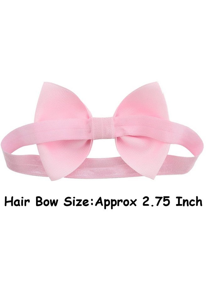 WillingTee 40 Colors Baby Girls Headbands Tiny Bows 2.75" Grosgrain Ribbon Hair Bow Hair Band Hair Accessories for Baby Girls Infants Toddlers Kids Newborns - Image 3