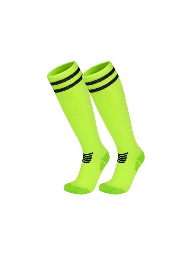 EFUMKE Green professional premium soccer socks, non-slip over-the-knee socks with non-slip pads, suitable for soccer, basketball and other sports. (Adult size: 44cm high, 21cm wide) - Image 1