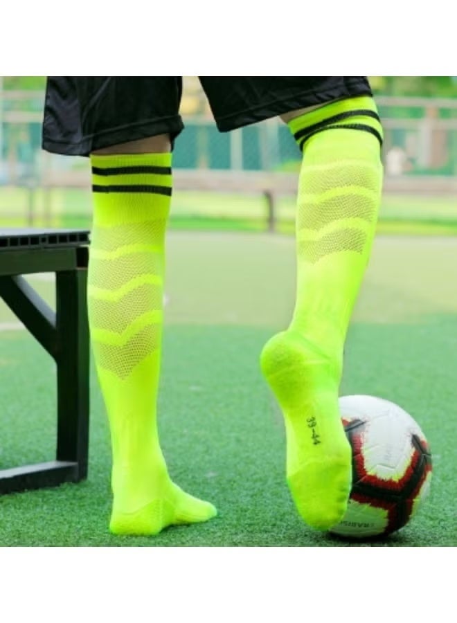 EFUMKE Green professional premium soccer socks, non-slip over-the-knee socks with non-slip pads, suitable for soccer, basketball and other sports. (Adult size: 44cm high, 21cm wide) - Image 5