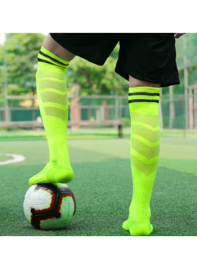 EFUMKE Green professional premium soccer socks, non-slip over-the-knee socks with non-slip pads, suitable for soccer, basketball and other sports. (Adult size: 44cm high, 21cm wide) - Image 3