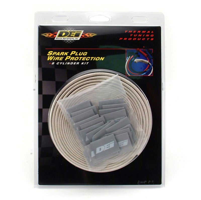 Design Engineering 010602 Protect-A-Wire Silver 8-Cylinder Sleeving Kit to Cover and Protect Spark Plug Wires - Image 2