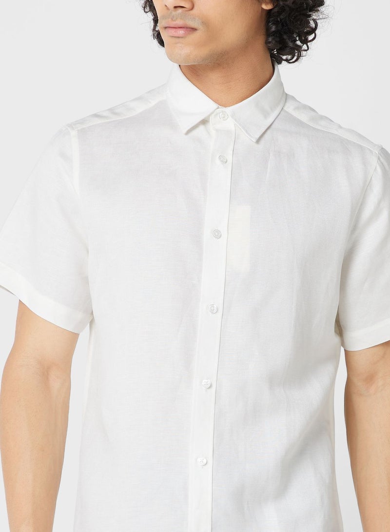 Robert Wood Short Sleeve Linen Shirt - Image 3