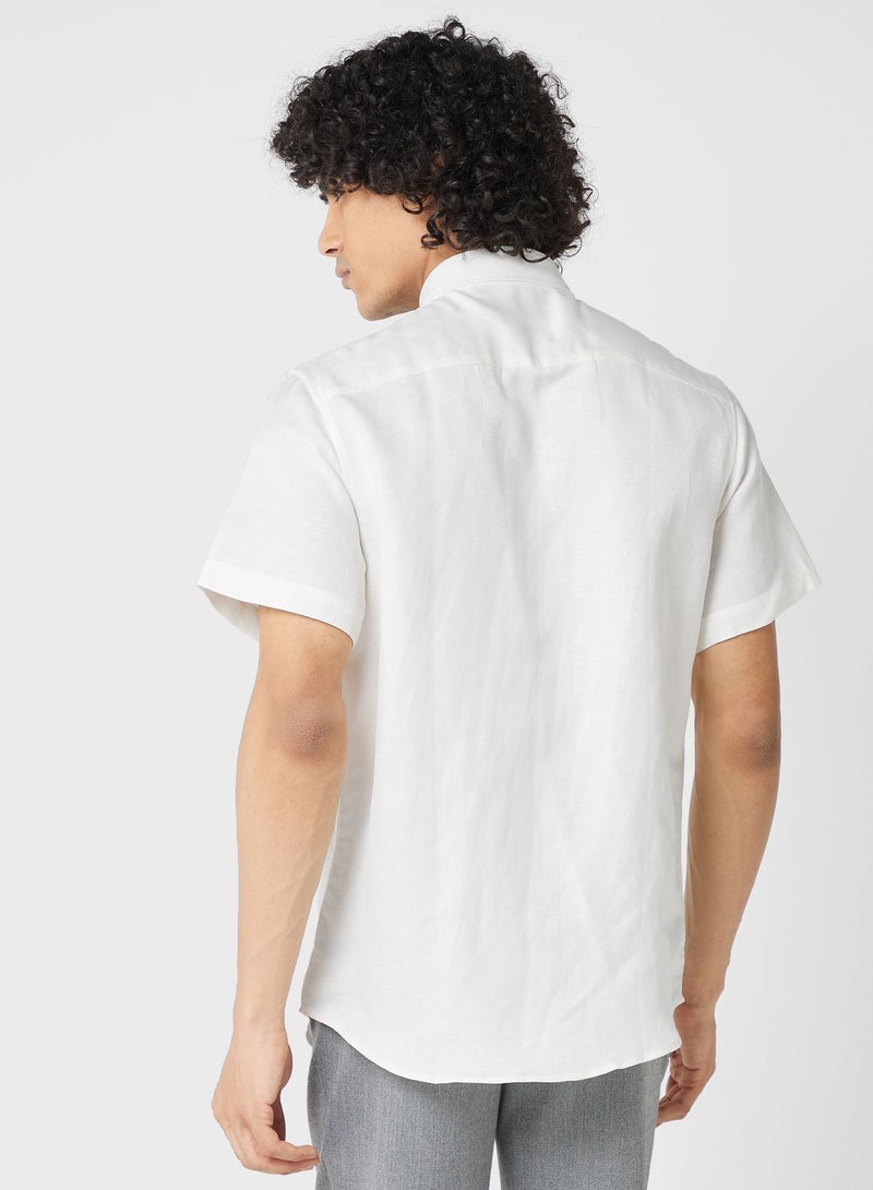 Robert Wood Short Sleeve Linen Shirt - Image 2