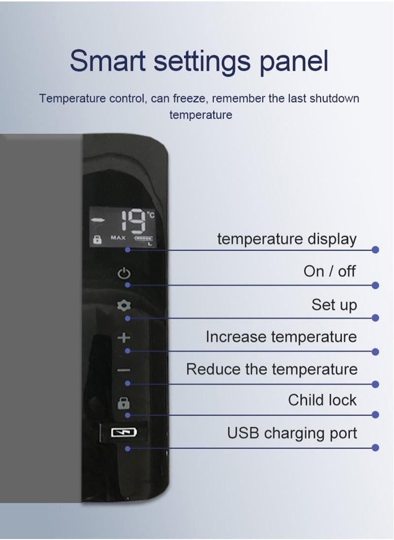 Crony - C22 Portable Car Refrigerator | 22L Compressor Fridge & Freezer | -20°C to 20°C | DC 12V/24V, 60W | LED Control Panel, Ice Box, USB Power Outlet, App Control & Car Battery Protection - Image 1