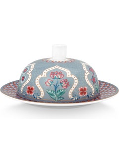 Pip Studio Flower Festival Blue Round Butter Bowl 17 cm  - Image 1