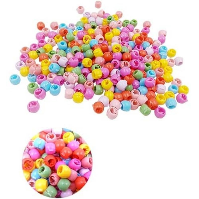 HLLMX 60 PCS Rainbow Hair Accessories Colorful Plastic Beaded Hair Clips Claws and Pins for Teens Girls and Kids