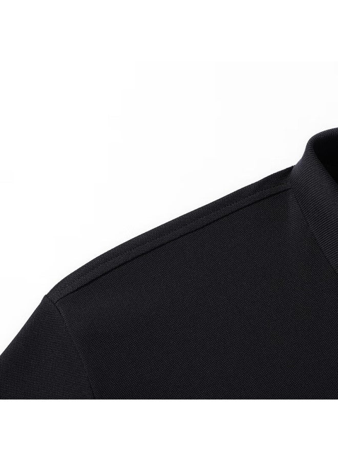 Tucano Tucano Men's Short Sleeve T-shirt Summer Fashion Casual Embroidered Turn-down Collar Polo Undershirt All-match Top Men's Black M - Image 5