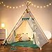besrey Teepee Tent for Kids with Padded Mat Light Kids Tents Indoor Playhouse Large Tipi Tent Christmas Play Tent for Toddler Boys Girls Foldable Portable Toddler Reading Room - Image 2